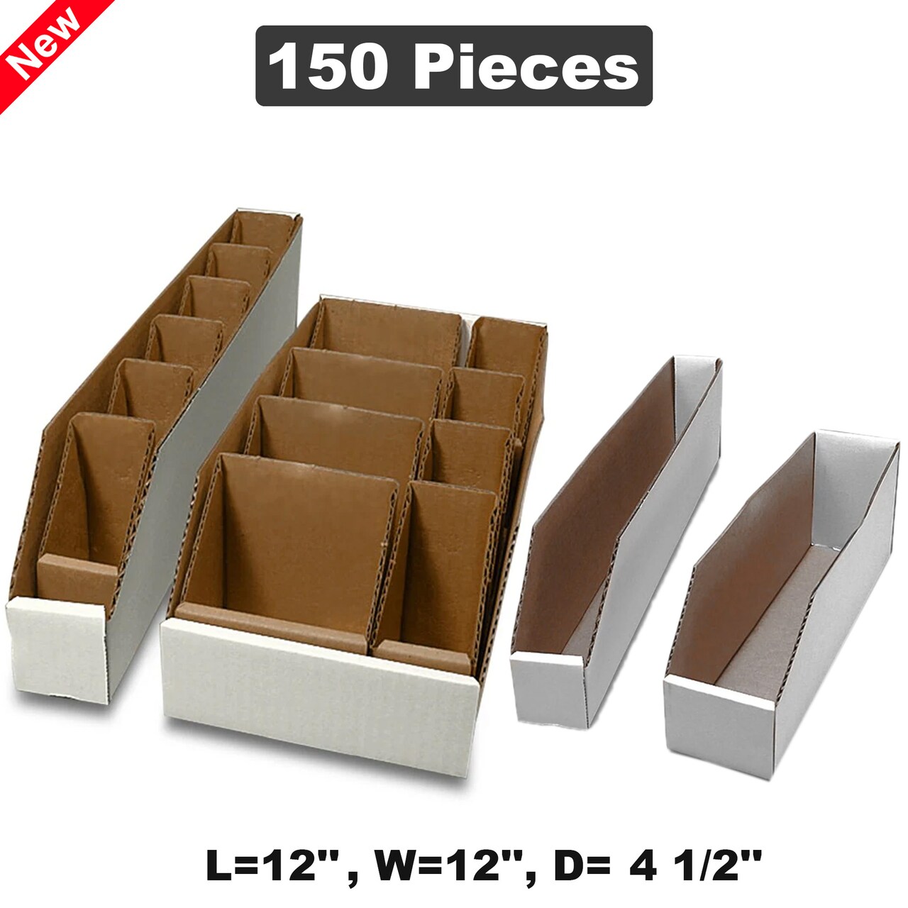 Versatile Shipping & Packing Boxes 12"x12"x4.5" for Reliable Storage and Transport